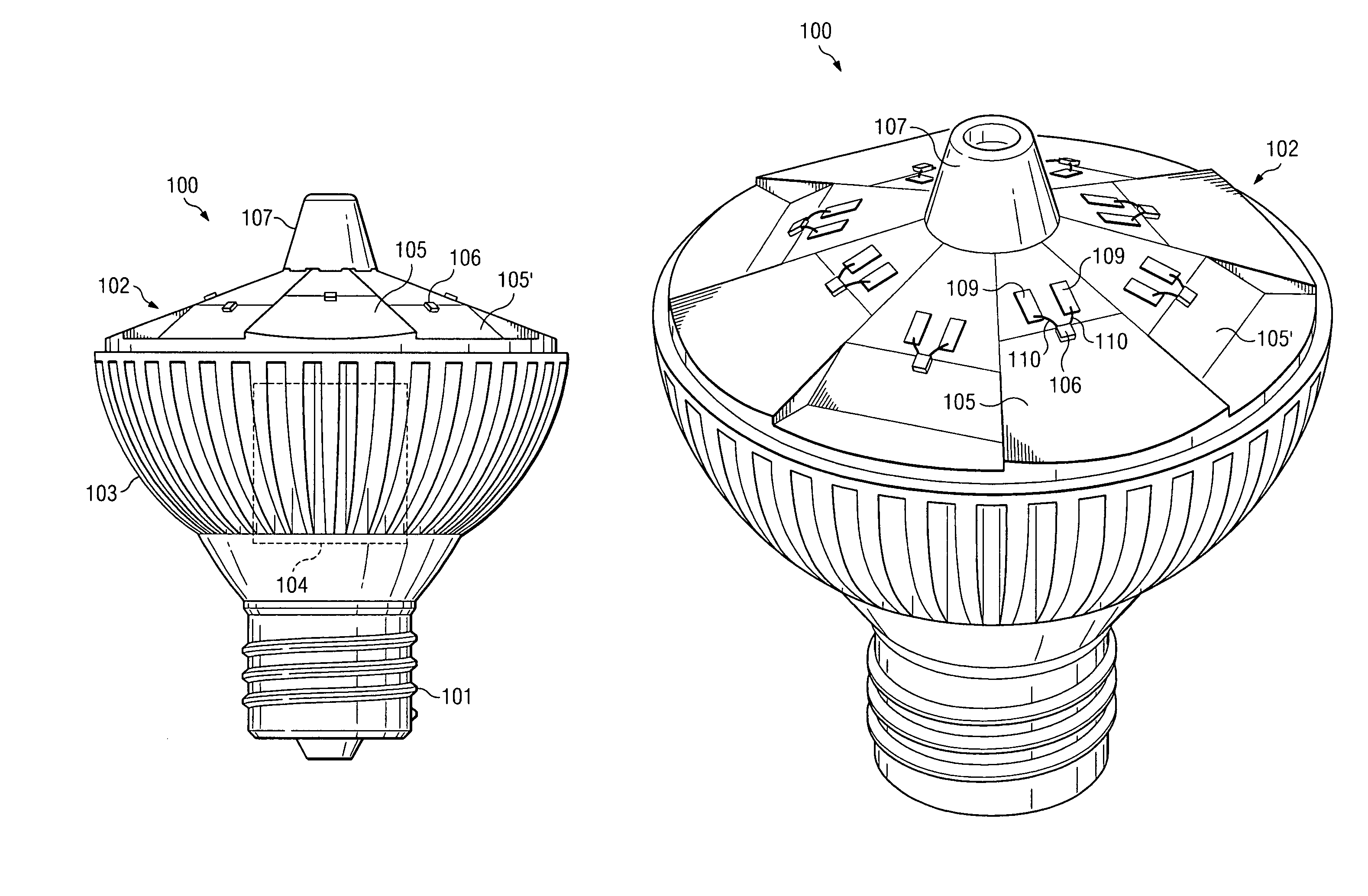 Wide-angle LED lighting lamp with high heat-dissipation efficiency and uniform illumination