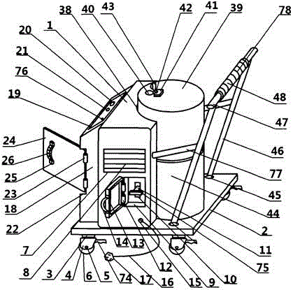 Gastroenterology circulating type stomach cleaning device