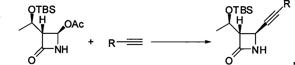 Method for preparing 4-alkynyl azetidin-2-one