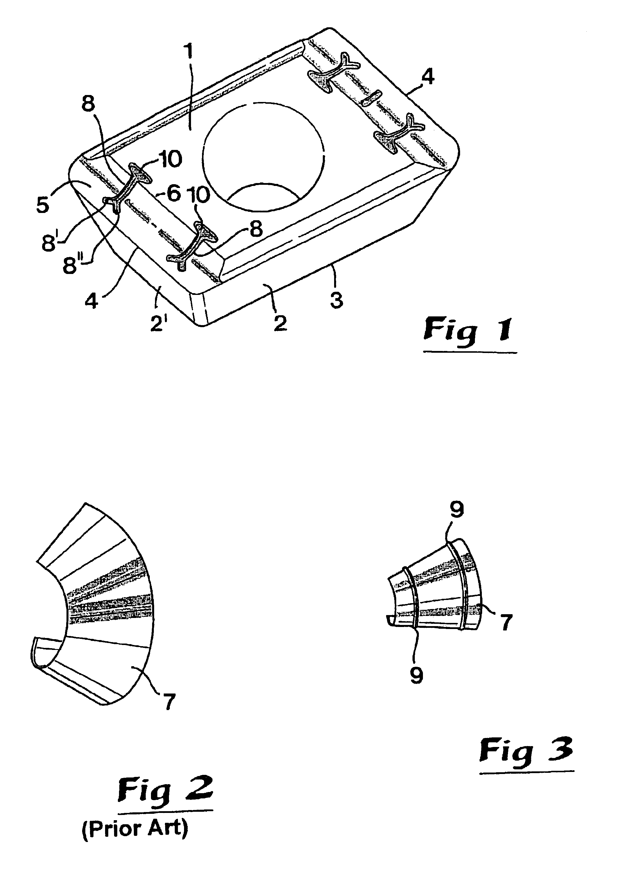 Cutting insert for drills having chip-embossing formations for stiffening chips