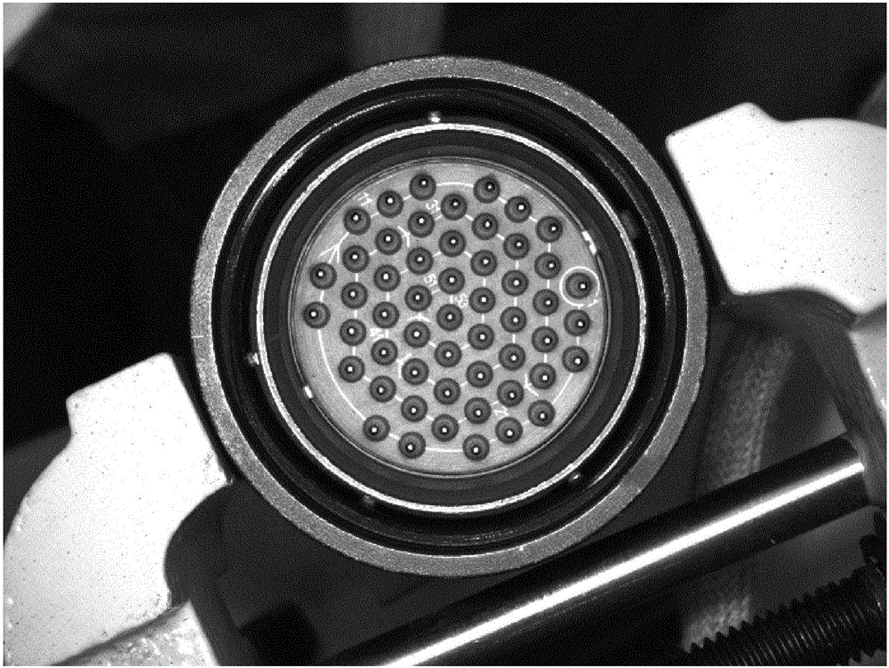 Aviation electric connector pin position deviation detection method