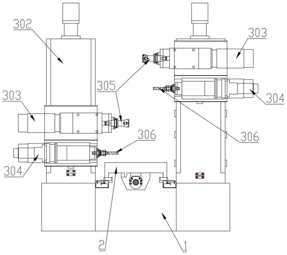 Suspension support three-face numerical control milling machine