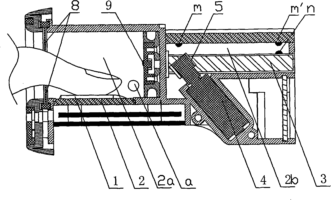 Fully automatic piston type fingerprint sweat collecting chamber