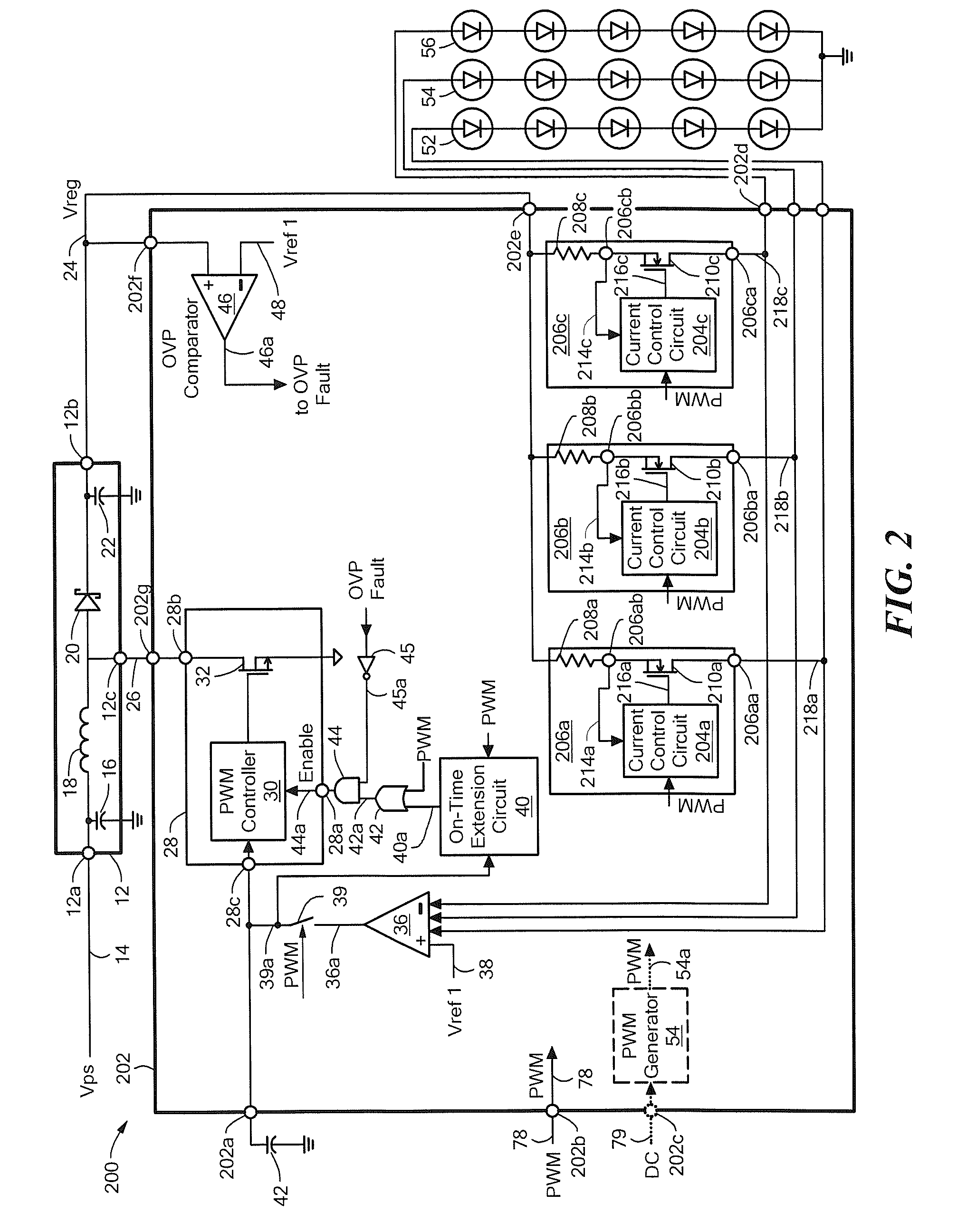 Electronic Circuits and Techniques for Improving a Short Duty Cycle Behavior of a DC-DC Converter Driving a Load