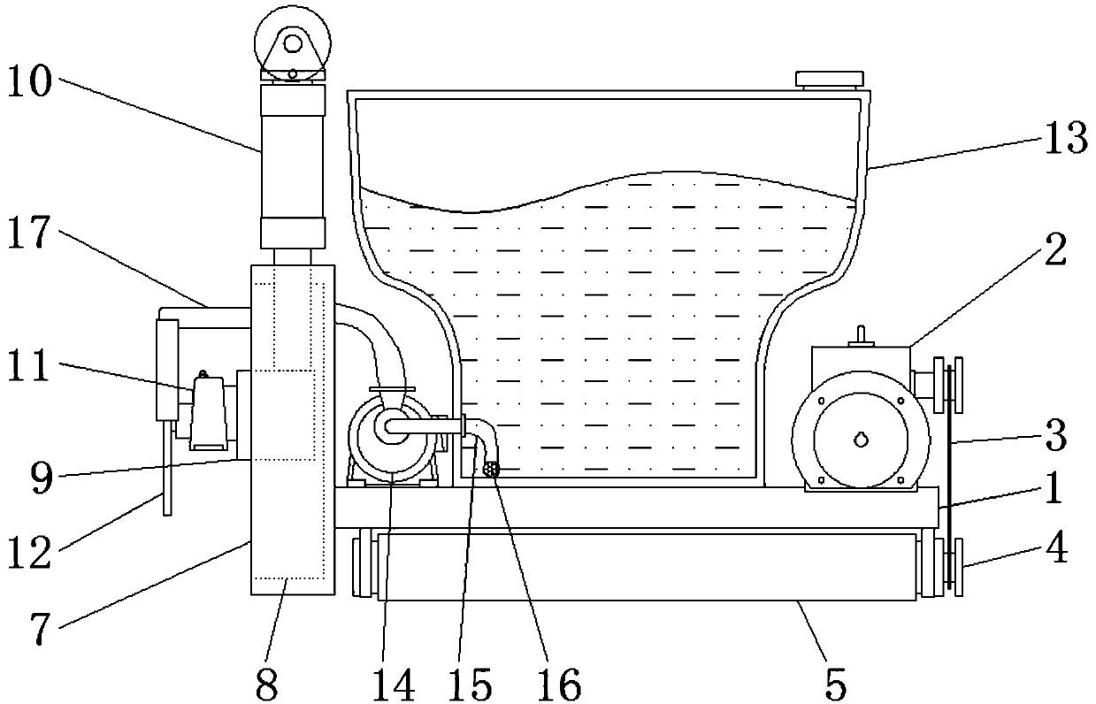 Architecture prestress concrete hollow slab wet cutting device convenient to move