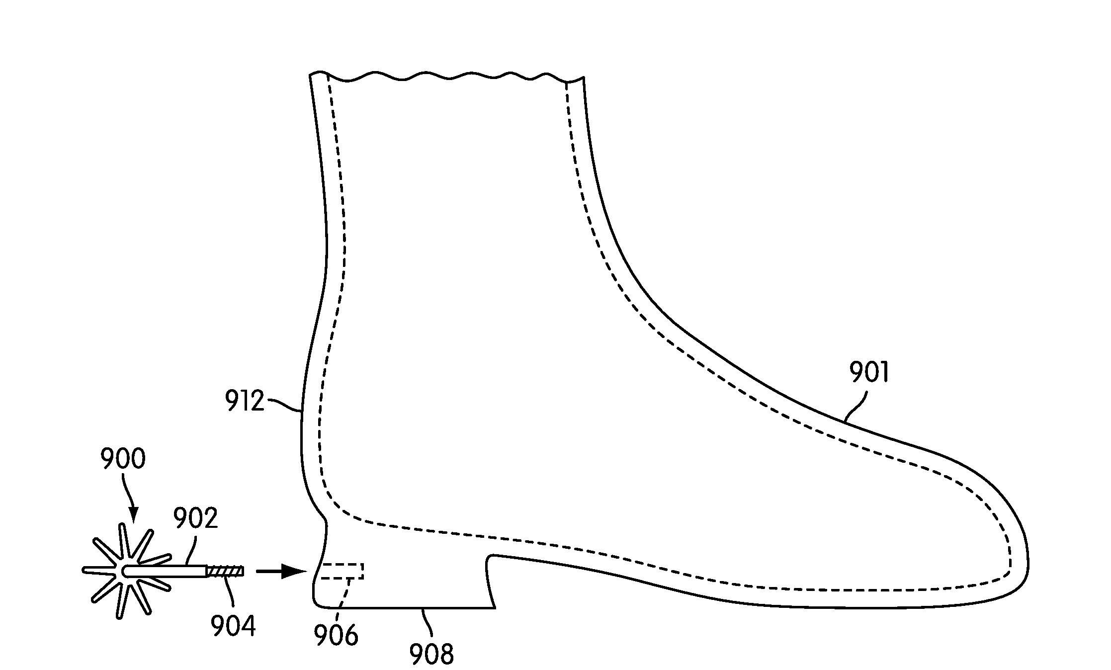 Article of Footwear for Riding