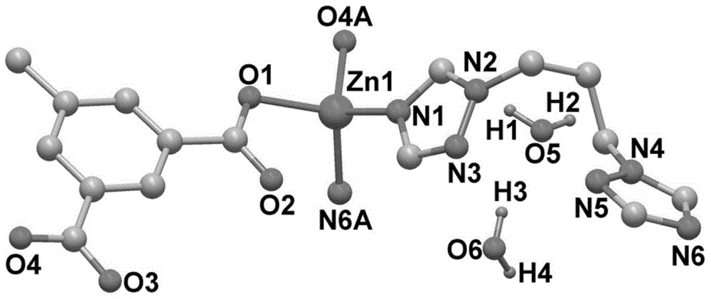 A novel triazole fluorescent coordination polymer and its preparation method and application