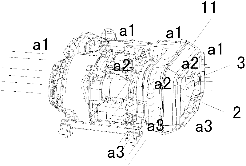 Ventilated cooling device of digital generating set