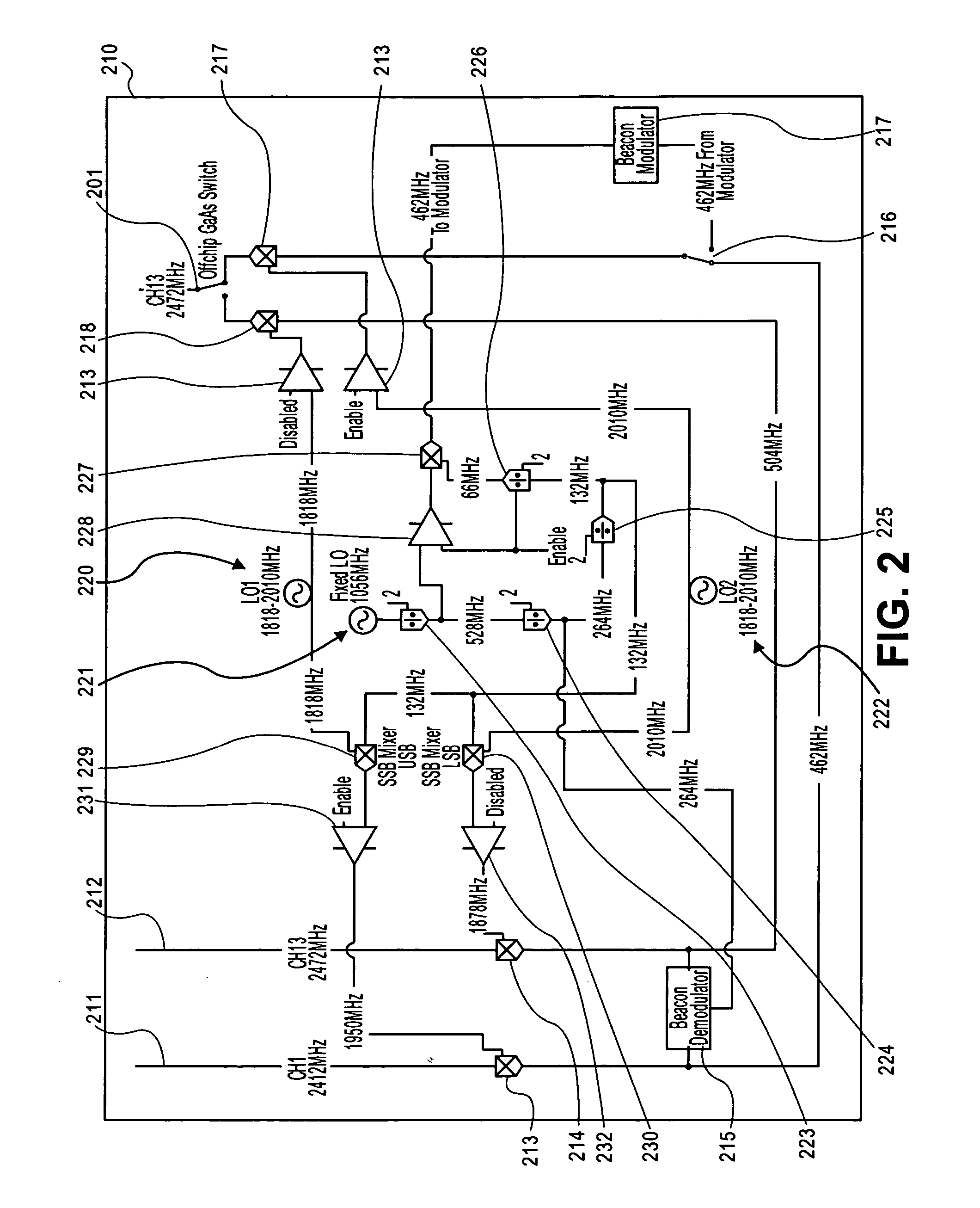 Frequency translating repeater with low cost high performance local oscillator architecture