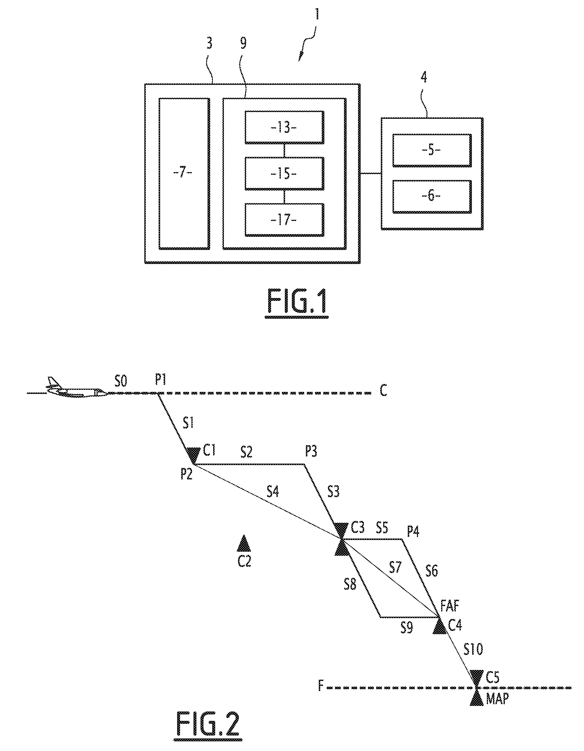 Method and system for determining a vertical trajectory of an aircraft