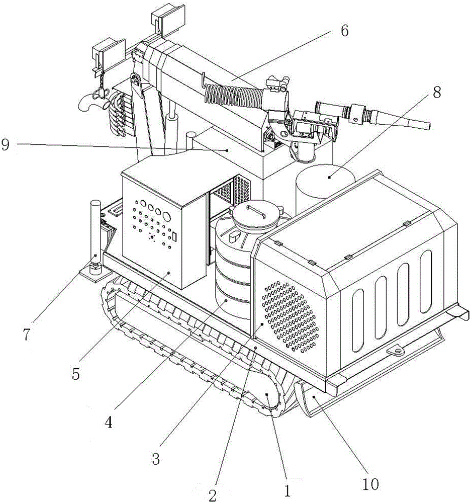 concrete spraying manipulator