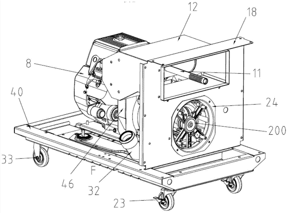 Double-cylinder air-cooled mute gasoline engine generator unit