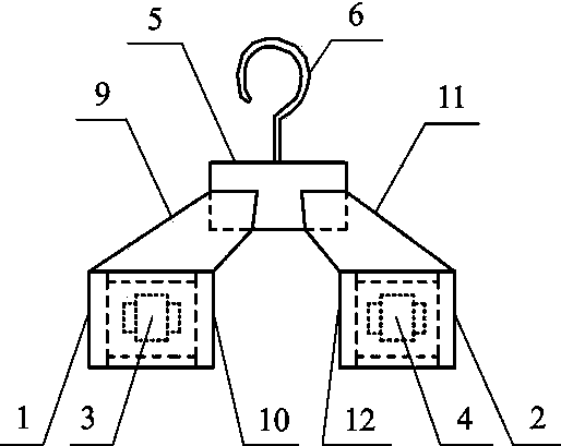 Double-supporting-rod easy-dry clothes rack suitable for hotel