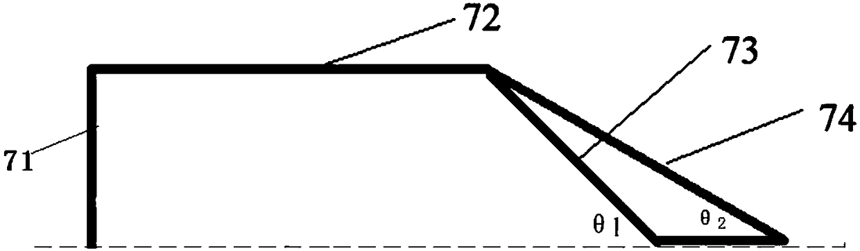 Swirling afterburner chamber based on outer concave cavity