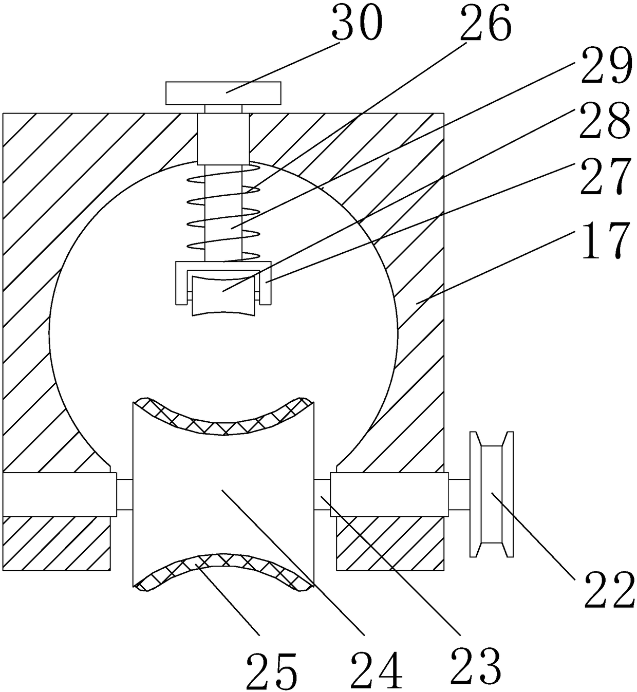 Bamboo green removing device for bamboo processing