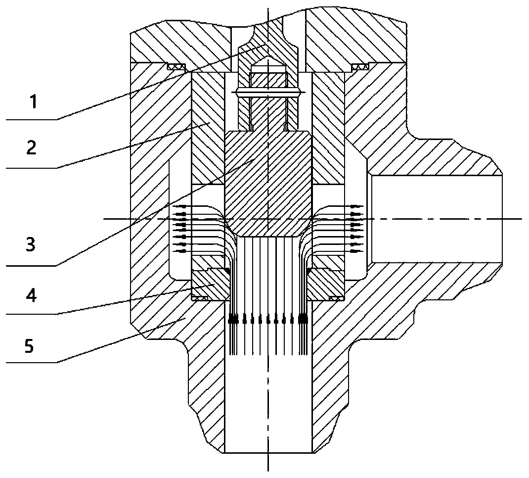 Split type self-protection sealing surface structure of regulating valve