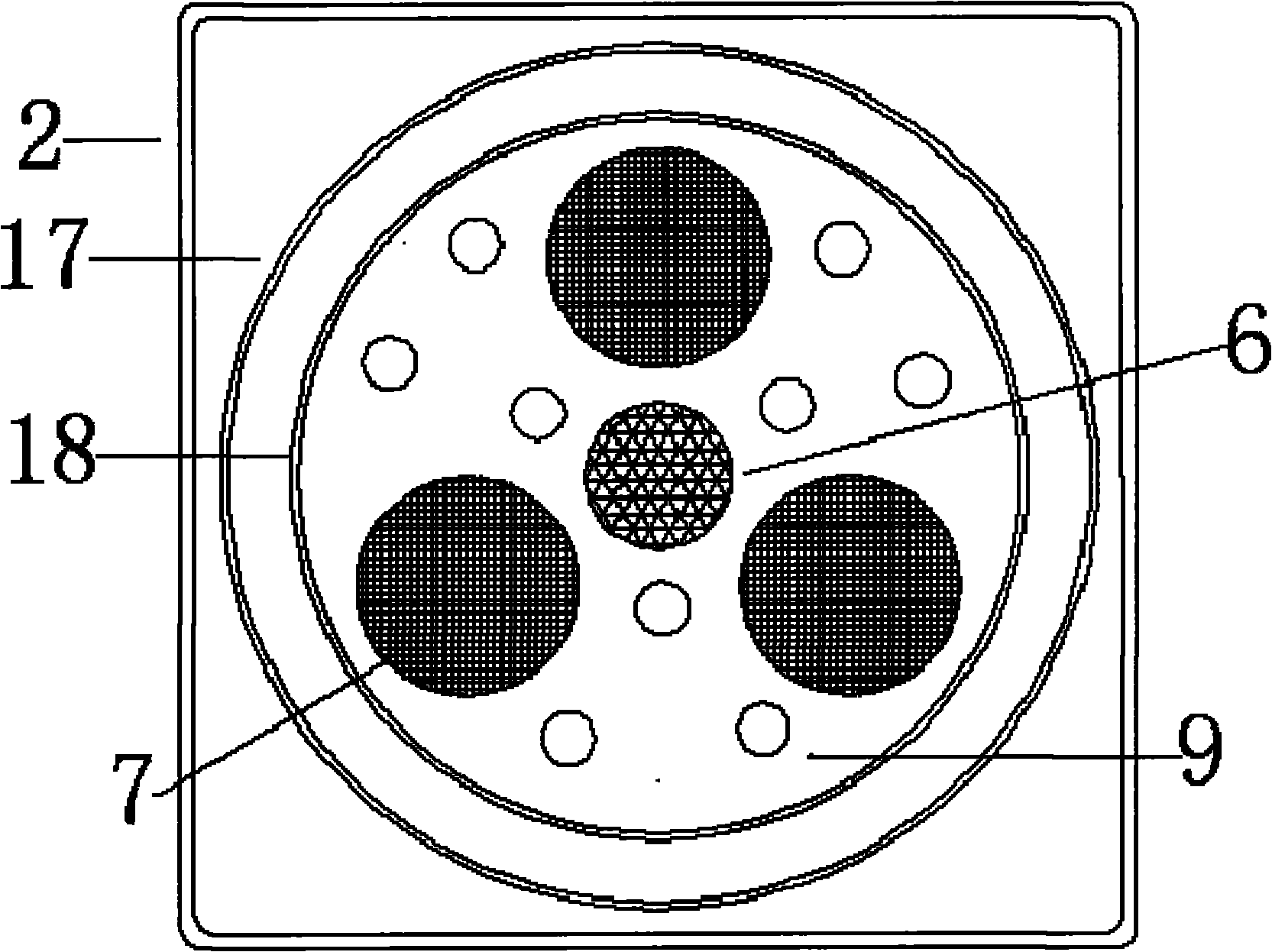 Multifrequency phased ultrasonic clothes cleaning and dehydration method and device