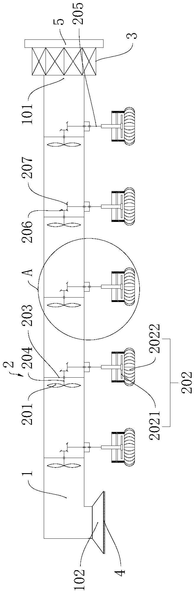 Unpowered ventilation device and tunnel