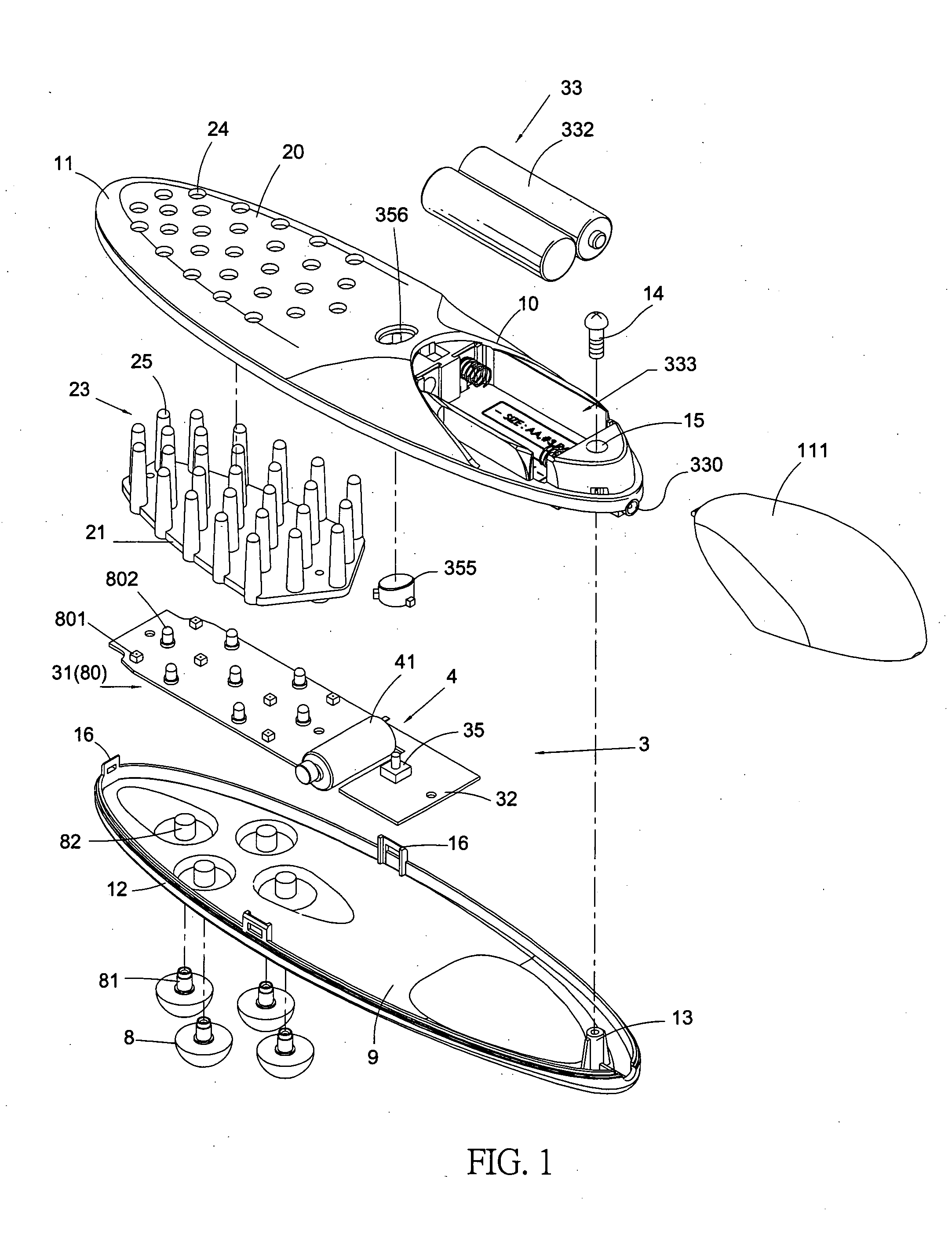 Light guide comb