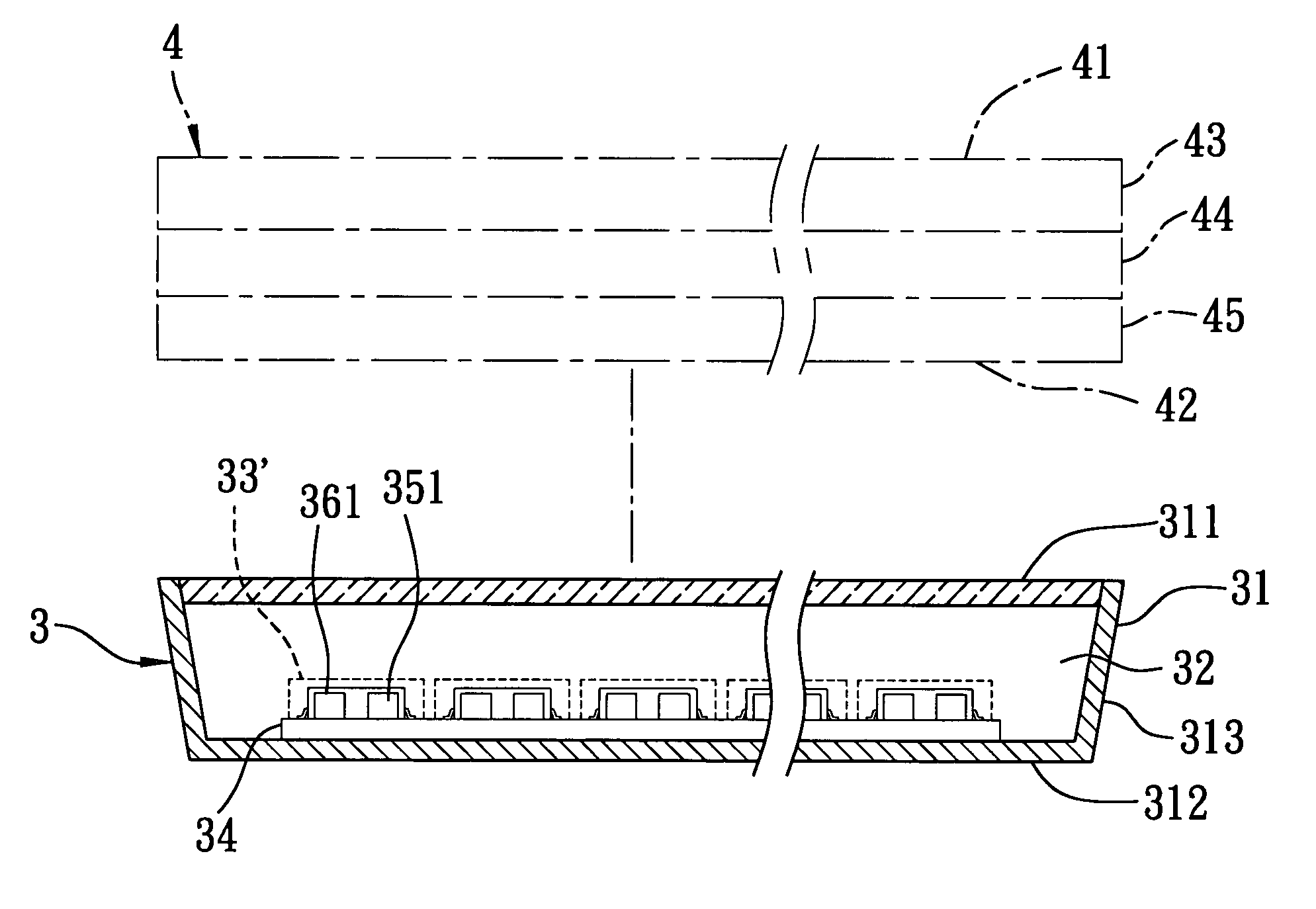 White-light emitting device and the use thereof