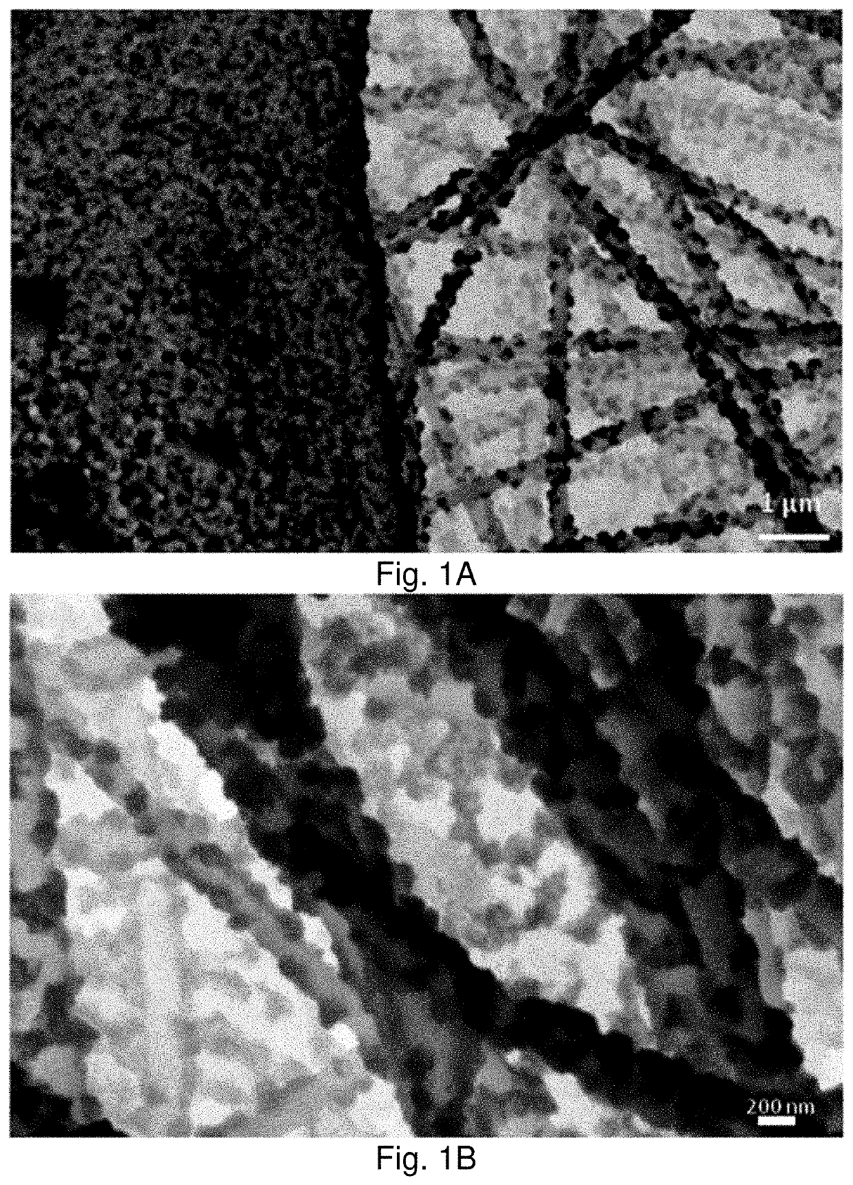 Nanoparticle sensor having a nanofibrous membrane scaffold