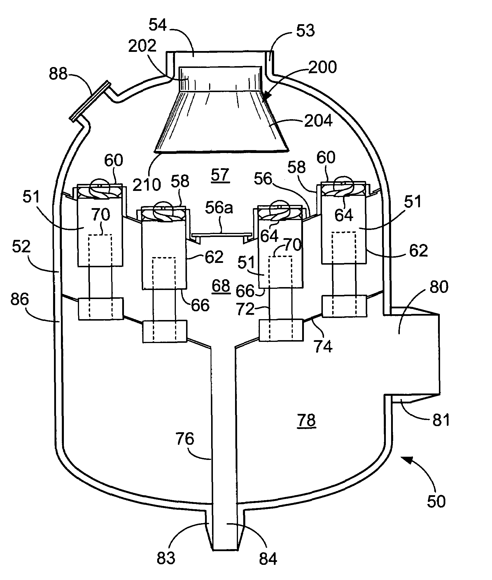 Diffuser for separator vessel