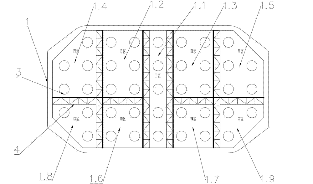 Construction method of offshore tide storage bottom sealing concrete