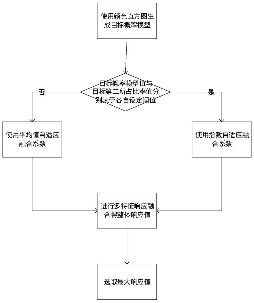 Adaptive fusion complementary learning real-time tracking method based on target probability model