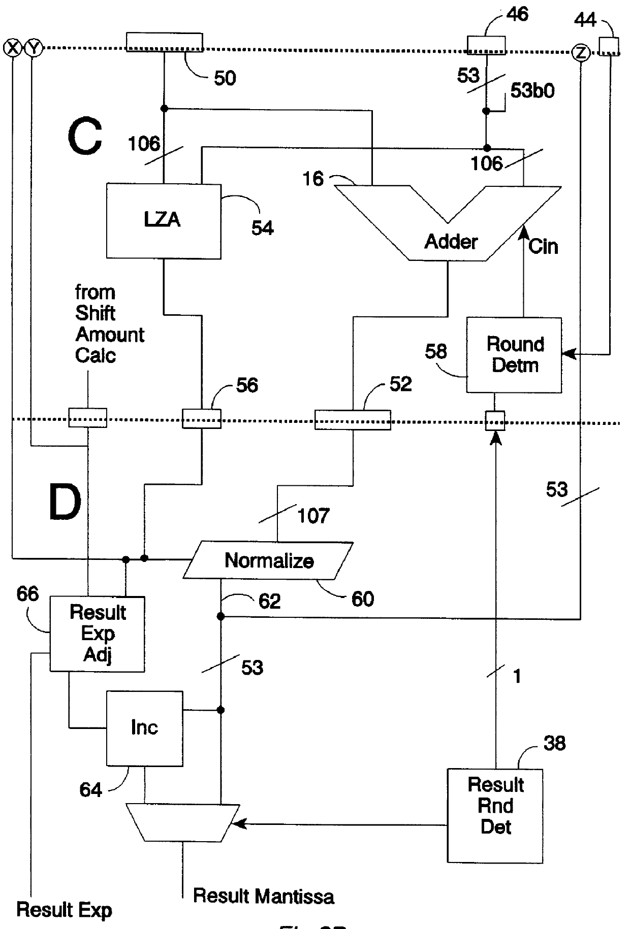 Round increment in an adder circuit