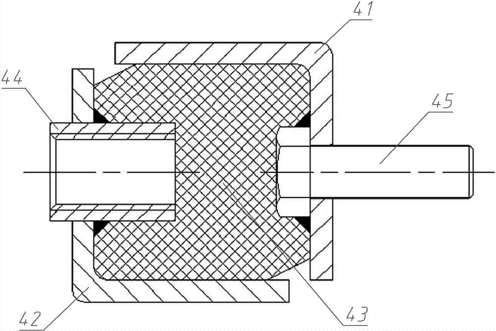 Vibration damping device and vehicle spare tire bracket and vehicle using the device