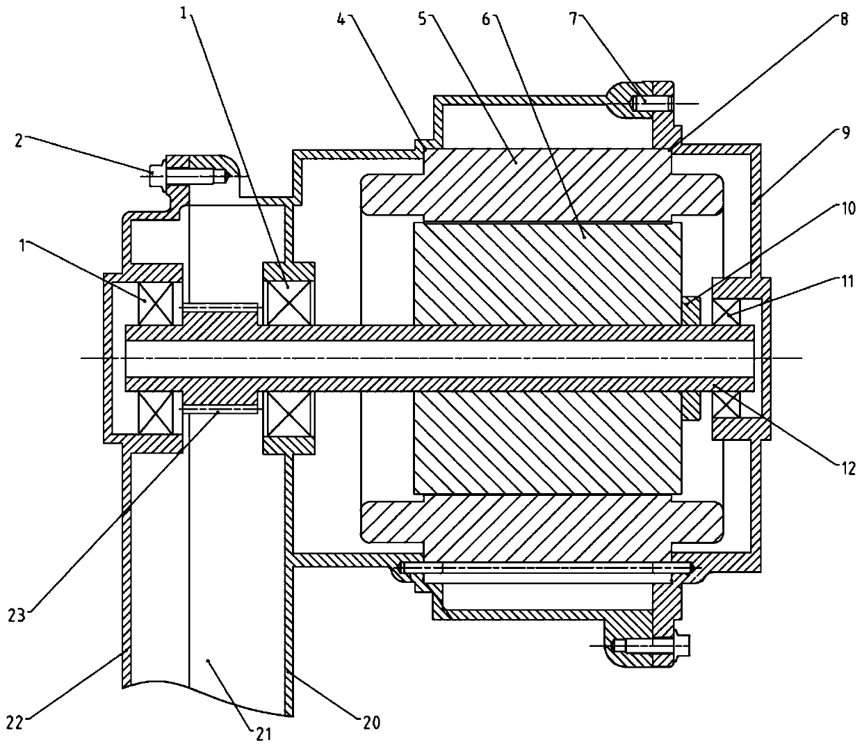 Oil cooling motor with integrated electric drive system