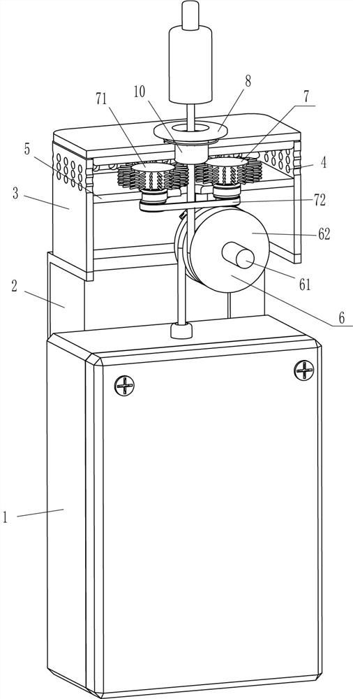 Displacement sensor steel wire rope vertical wire outlet device