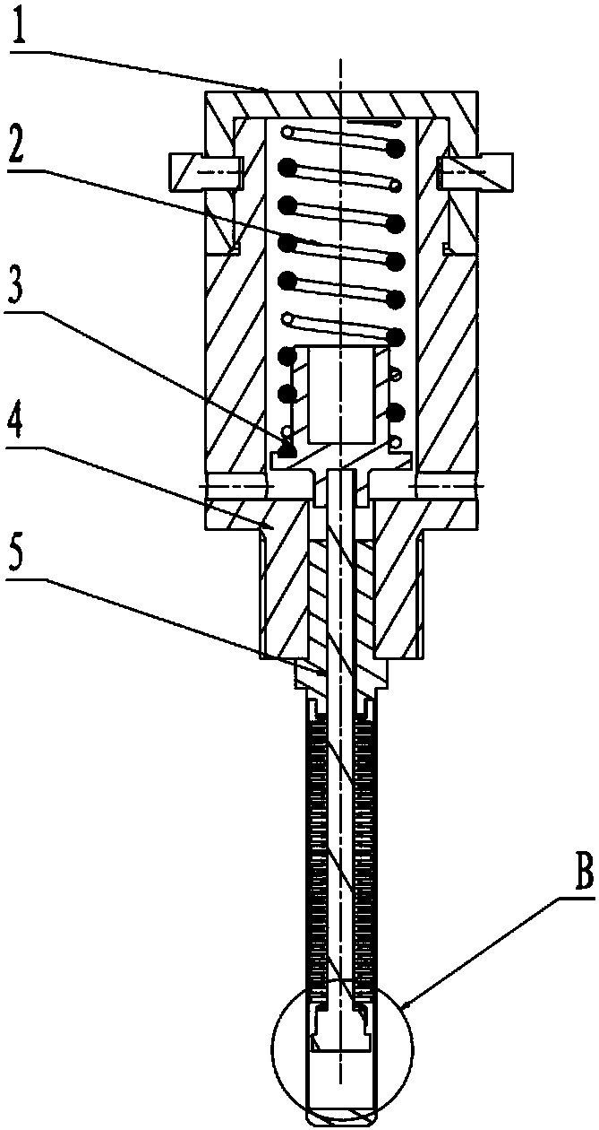 Method for checking service life of liquid-filled sensitive element and special tool part therefor