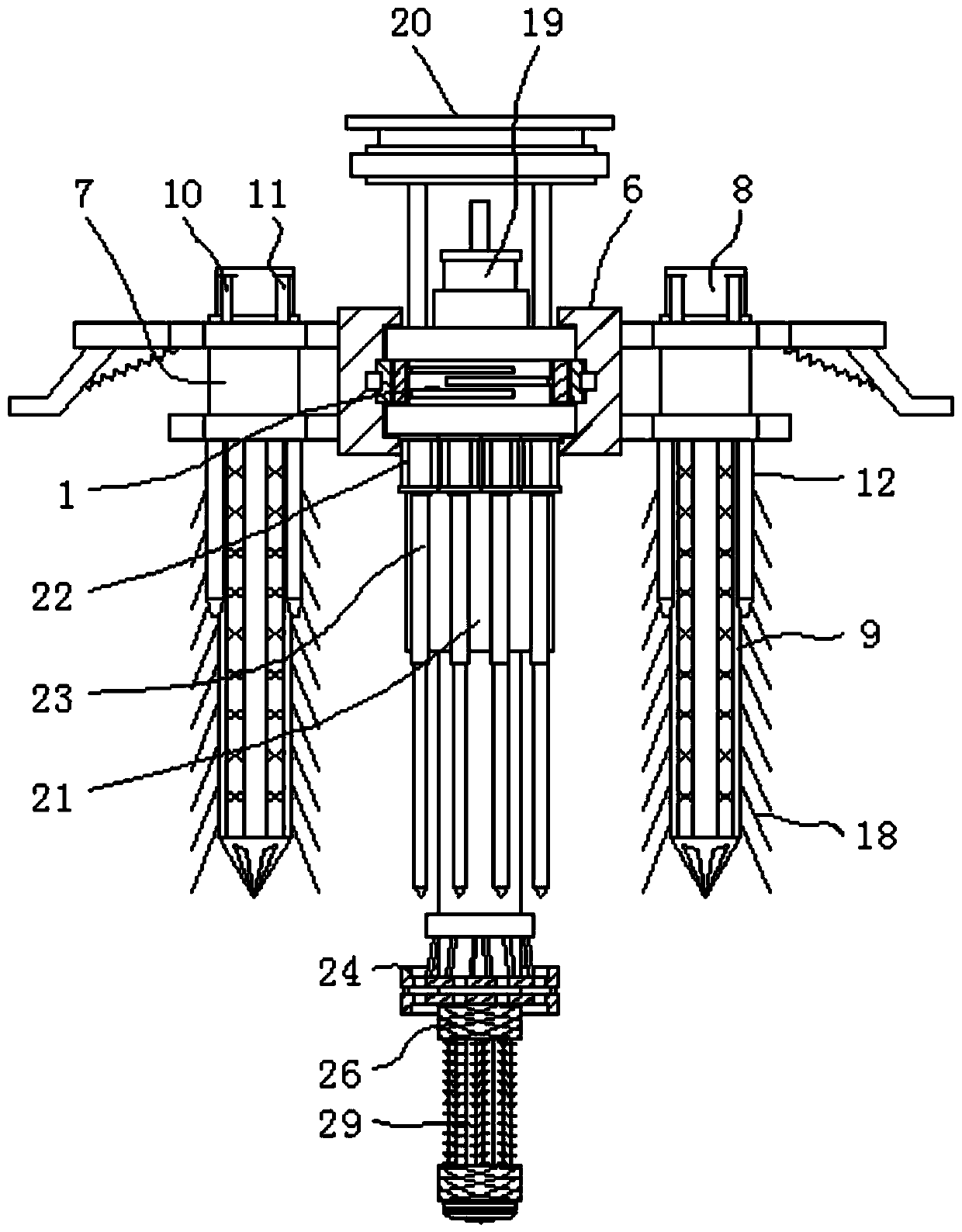 An oil drill adopts a bolter with protective function