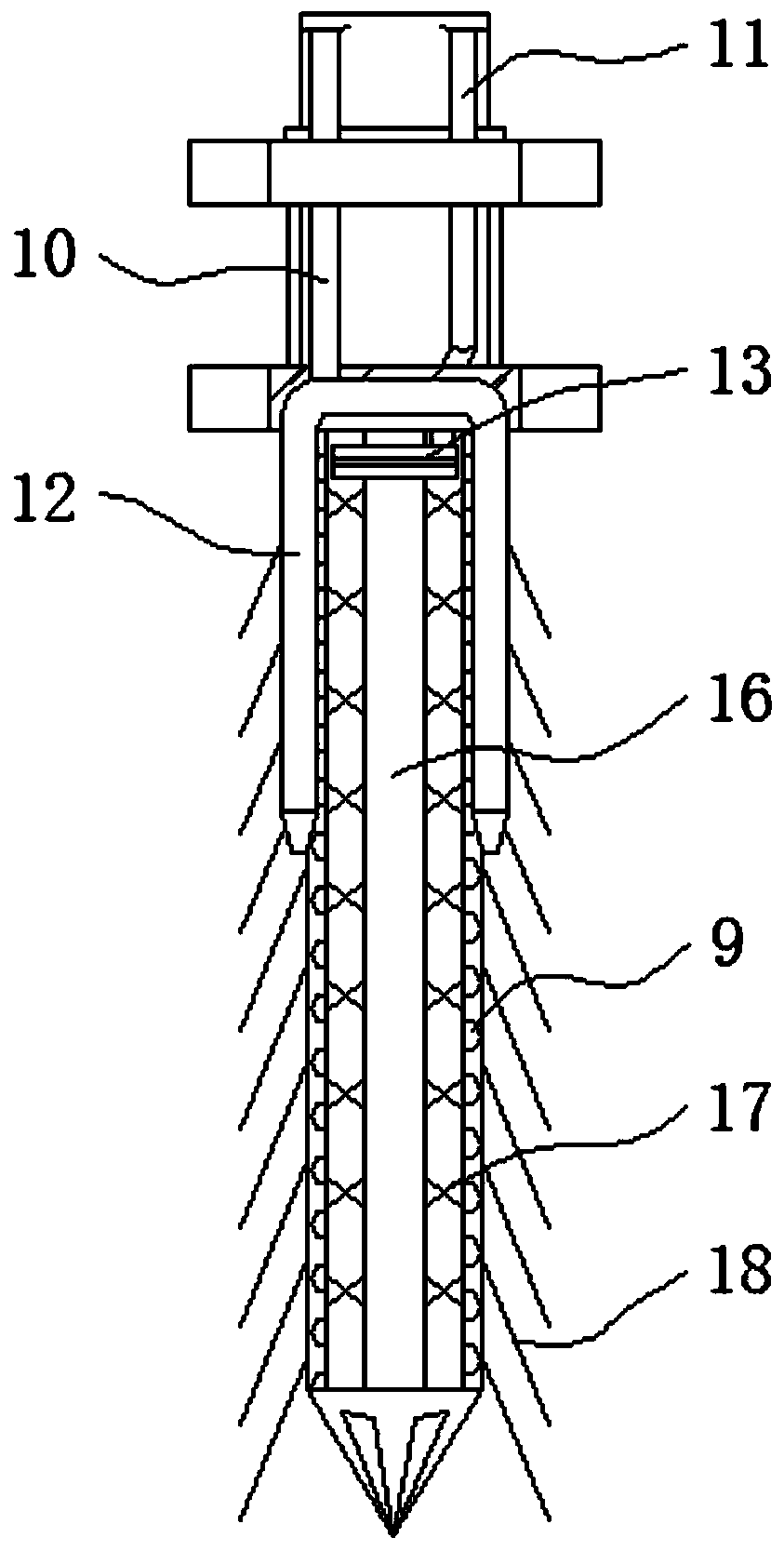 An oil drill adopts a bolter with protective function