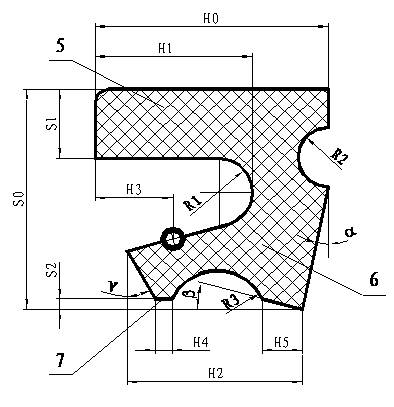 Method for designing combined sealing device used in low speed and heavy load conditions of bearing