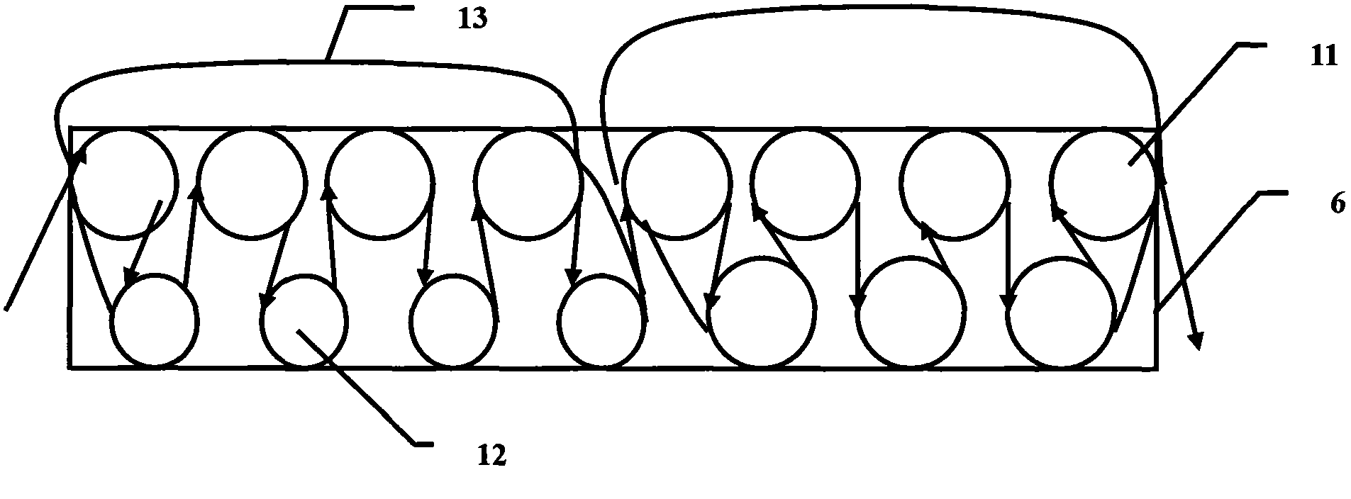 Rear drying system used for multi-cylinder long mesh paper machine