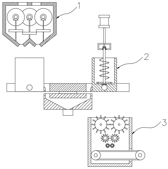 Nonwoven fabric leftover material treatment and recycling device