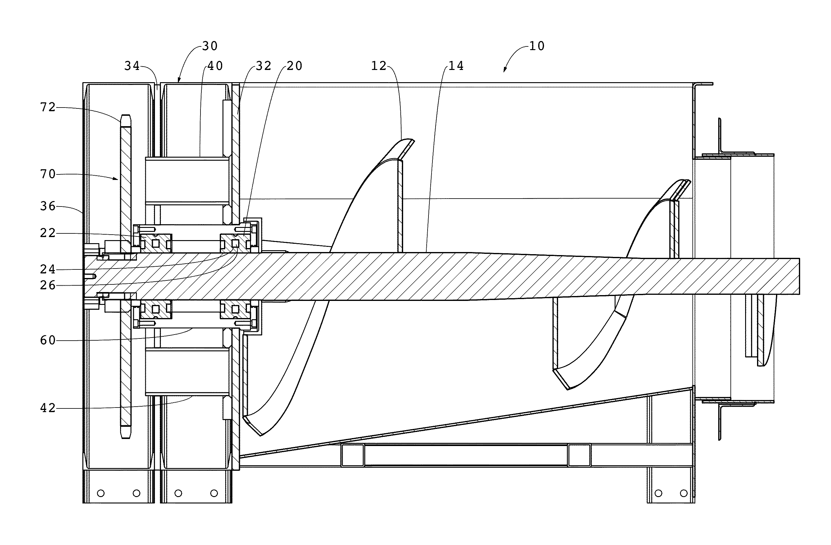 Cantilevered screw assembly