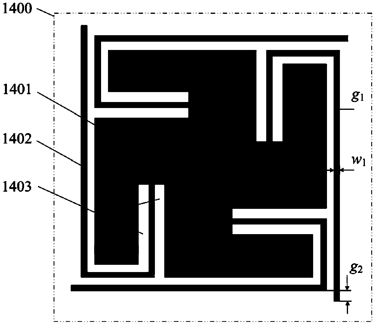 Power distribution network based on plane C-type bridge electromagnetic band gap structure