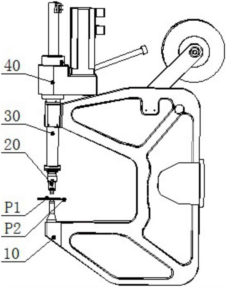 Robot locking and riveting system and precise servo riveting machine thereof