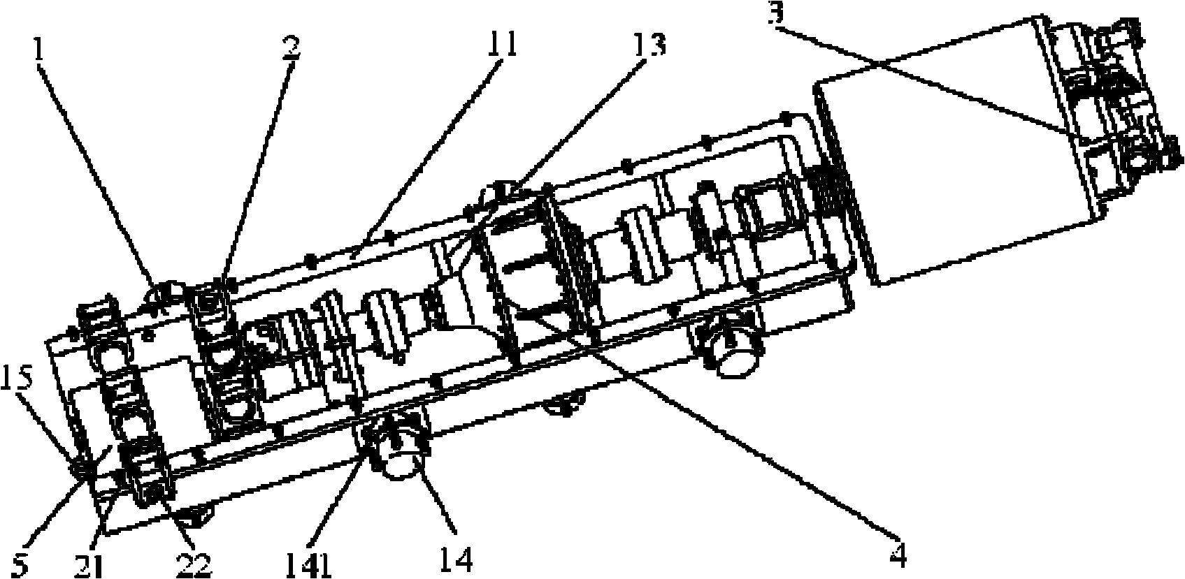 Cutting machine in underwater pipeline