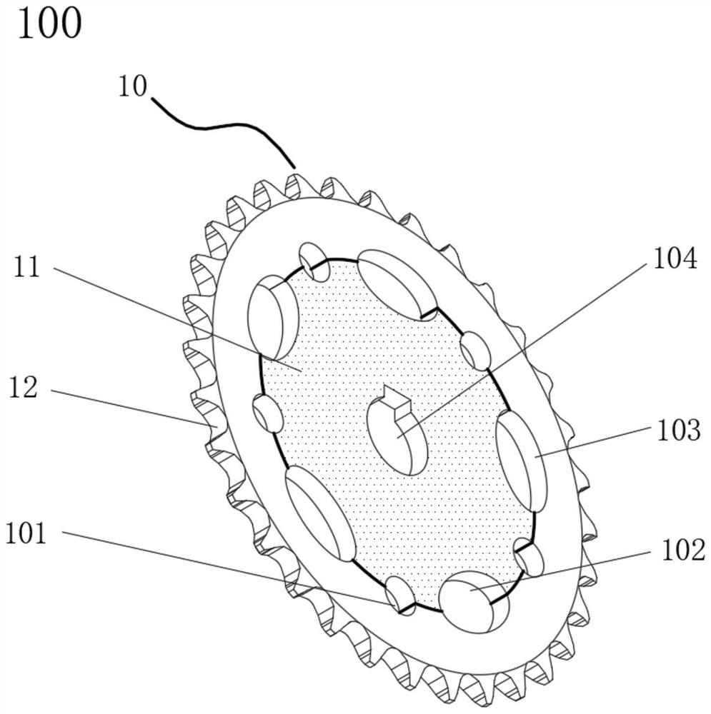 Lightweight aluminum matrix composite transmission disc for chain and belt transmission device