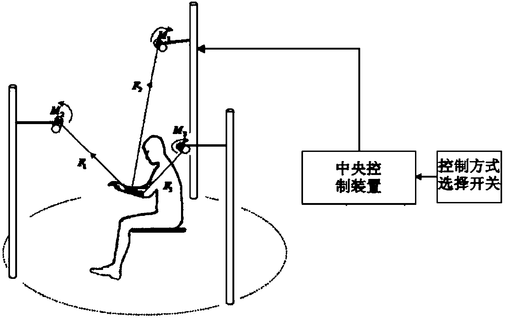 Rope-traction upper limb rehabilitation robot and control method thereof