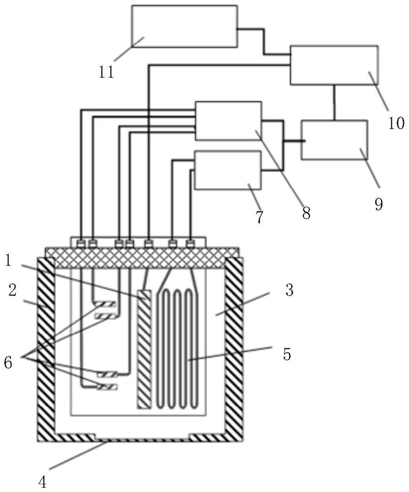 Miniature electrochemical sensor reference electrode potential measuring and calculating device