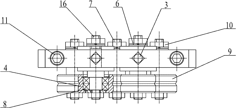 Straightening device for derusting machine