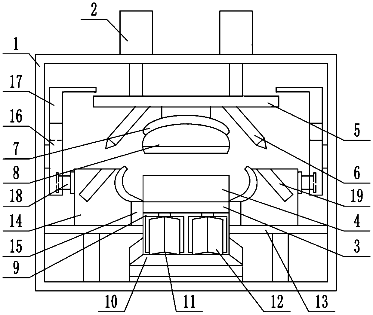 Straw crushing device