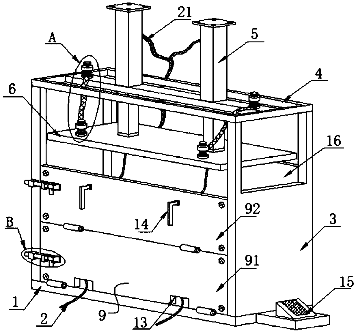 Semi-automatic tobacco leaf graded bundling machine and tobacco leaf bundling method