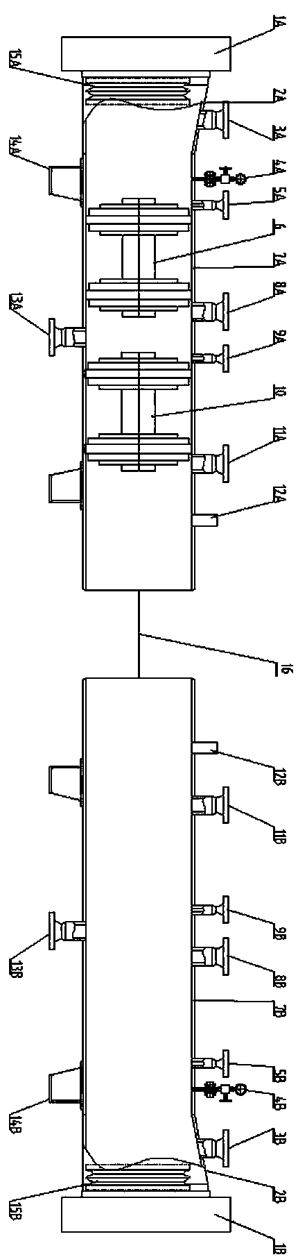 Pressure testing device and method for cleaning pipeline