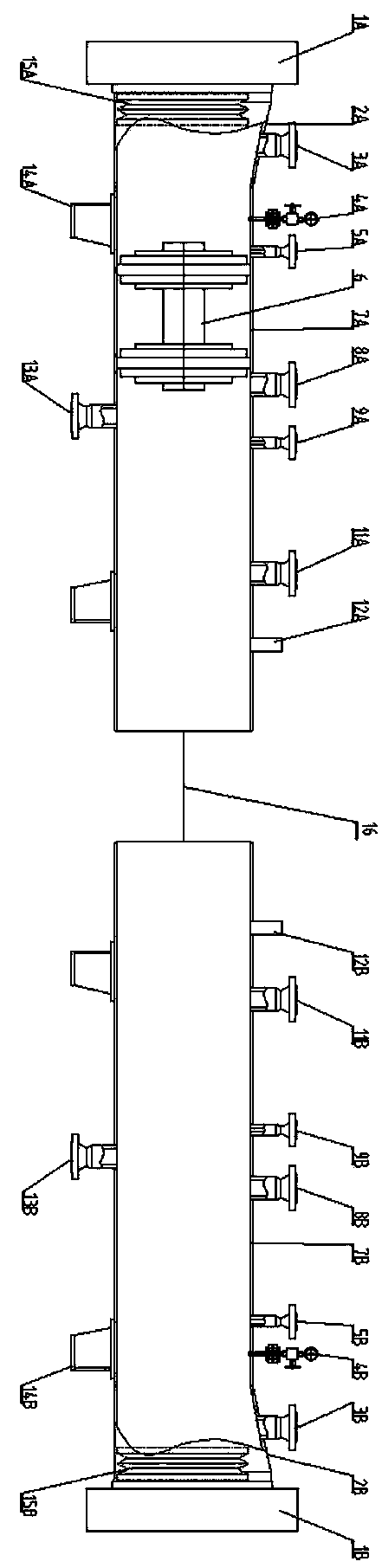 Pressure testing device and method for cleaning pipeline